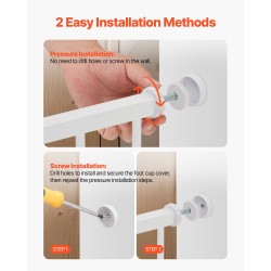 Turvaportti säädettävä leveys 65–101,6 cm korkeus 91,4 cm painekiinnitys valkoinen