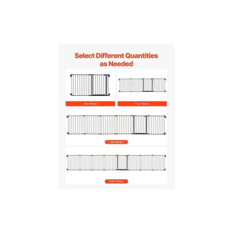 Turvaportti 8 paneelia 487 cm leveä 71 cm korkea musta taitettava