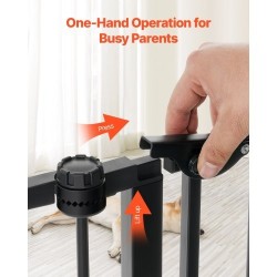 Turvaportti 8 paneelia 487 cm leveä 71 cm korkea musta taitettava