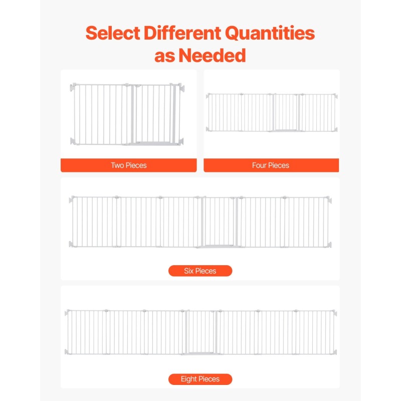 Turvaportti 8 paneelia 487,7 cm leveä 71,1 cm korkea lapsille ja lemmikeille