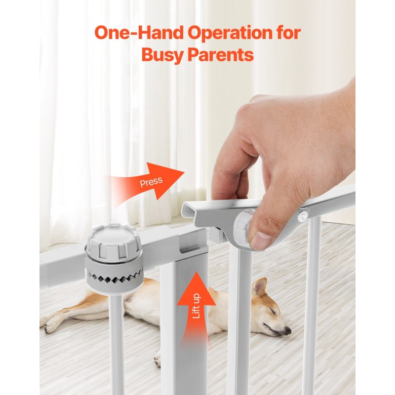 Turvaportti 8 paneelia 487,7 cm leveä 71,1 cm korkea lapsille ja lemmikeille