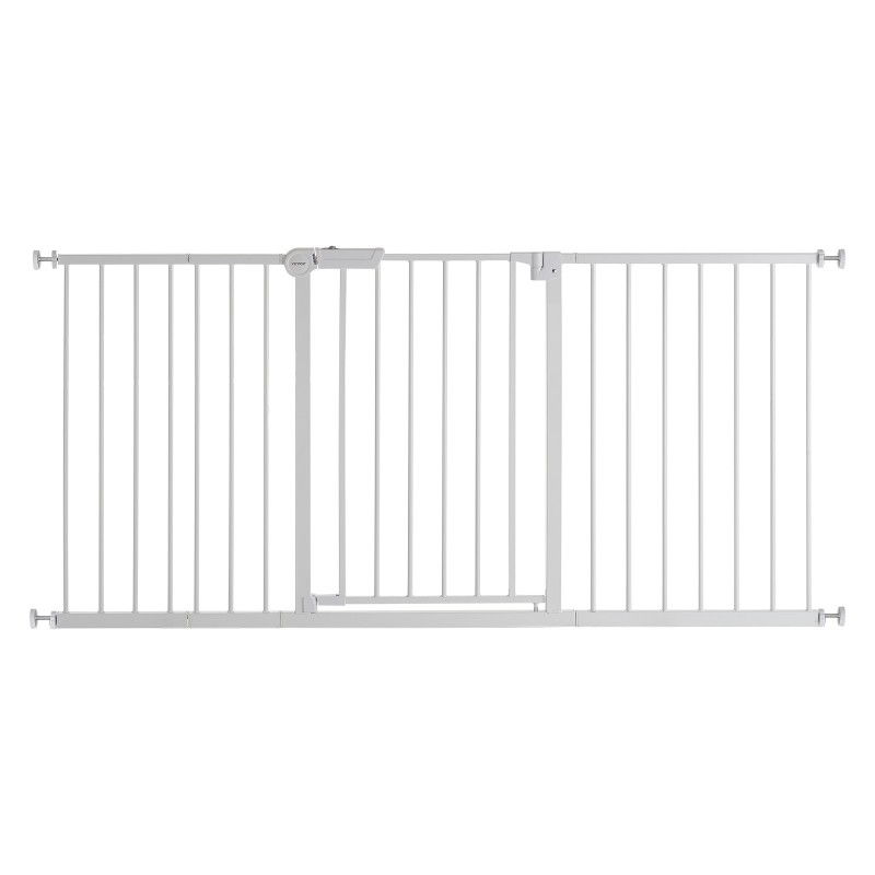 Turvaportti painekiinnityksellä valkoinen säädettävä 154–161 cm 76 cm korkea lapsille ja lemmikeille