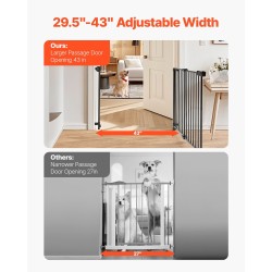 Turvaportti säädettävä leveys 75–109 cm korkeus 71 cm ilman kynnystä musta