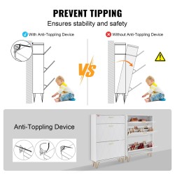 Kenkäkaappi 3 kääntyvää laatikkoa P2-lastulevy ja rauta 800x239x1200 mm eteiseen