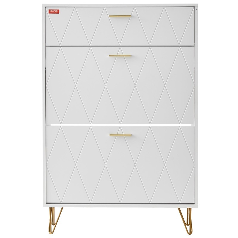 Kenkäkaappi 3 kääntyvää laatikkoa P2-lastulevy ja rauta 800x239x1200 mm eteiseen