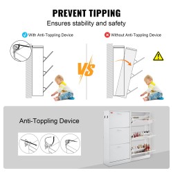 Kenkäkaappi P2-luokan lastulevystä kolmella ylös kääntyvällä laatikolla ja sivukoukuilla eteiseen