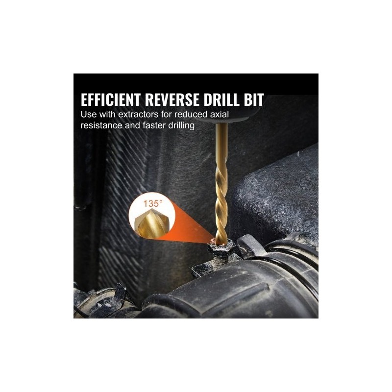 Pultinpoistosarja 35 osaa kromimolybdeeniteräksestä valmistetut ruuvinpoistajat 16 titaanipinnoitettua pikateräs poranterää