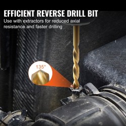 Pultti- ja ruuvinpoistosarja 48-osainen kromi-molybdeeniterästä titaanipinnoitetuilla korkeanopeusteräs-poranterillä