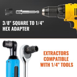 Pultti- ja ruuvinpoistosarja 48-osainen kromi-molybdeeniterästä titaanipinnoitetuilla korkeanopeusteräs-poranterillä