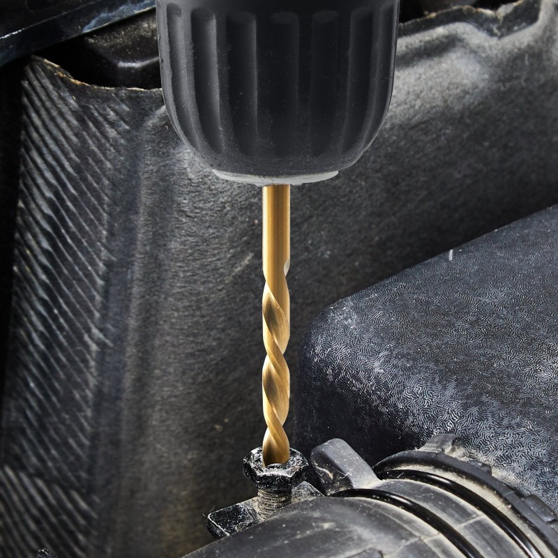 Pultti- ja ruuvinpoistosarja 48-osainen kromi-molybdeeniterästä titaanipinnoitetuilla korkeanopeusteräs-poranterillä