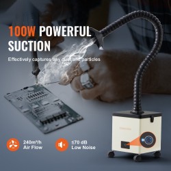 Juotossavunpoistaja 100 watin 240 kuutiometriä tunnissa kolmivaiheisella suodatuksella