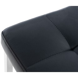 Monikäyttöinen pehmustettu istuinjakkara yhdistettävällä teräsrungolla