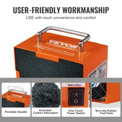 Pöytämallinen 38-wattinen savunpoistaja antistaattinen metallirunko kolmikerroksinen aktiivihiilisuodatin juotostöihin