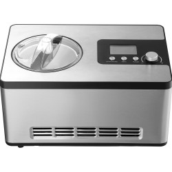 Automaattinen jäätelökone 2,0 l teho 180 wattia alumiininen säiliö ruostumaton teräs