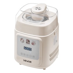 Automaattinen pystyjäätelökone 1 l sisäänrakennetulla kompressorilla 4 käyttötilaa muovirunko kotikäyttöön