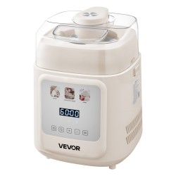 Automaattinen pystyjäätelökone 1 l sisäänrakennetulla kompressorilla 4 käyttötilaa muovirunko kotikäyttöön