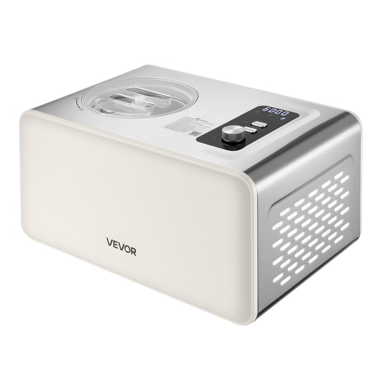 Automaattinen jäätelökone sisäänrakennetulla kompressorilla 2 l 3 toimintatilaa ilman esipakastusta ruostumatonta terästä