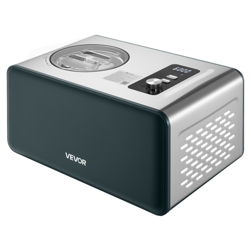 Automaattinen jäätelökone sisäänrakennetulla kompressorilla 1,5 l ruostumattomasta teräksestä kolmella toimintatilalla