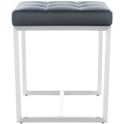 Monikäyttöinen pehmustettu istuinjakkara yhdistettävällä teräsrungolla