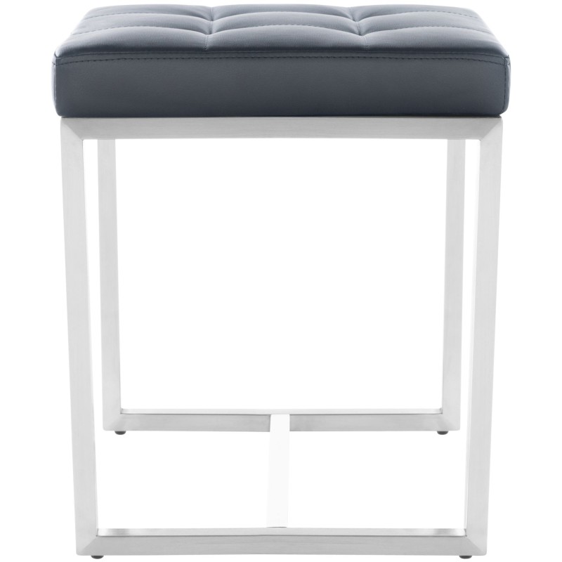 Monikäyttöinen pehmustettu istuinjakkara yhdistettävällä teräsrungolla