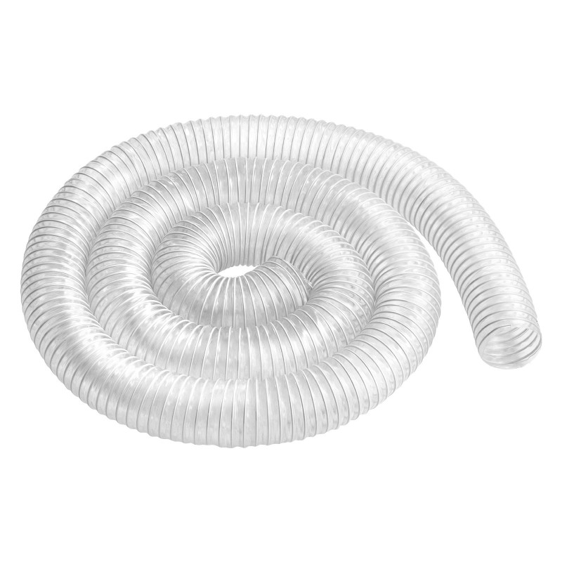 PVC-muovinen puruletku 63 mm x 3050 mm hiiliteräskierrolla 4 ruostumatonta kiristintä