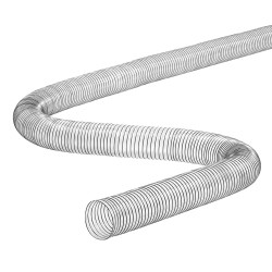 PVC pölynpoistoletku 100 mm 15 24 m paksunnettu teräslankakierre 4 kiristintä puuntyöstökoneisiin
