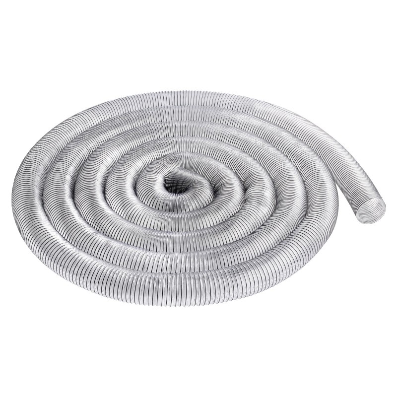 PVC pölynpoistoletku 100 mm 15,24 m paksunnettu teräslankakierre 4 kiristintä puuntyöstökoneisiin
