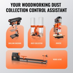 Pölynpoistoletku PVC 63 mm 6,1 m läpinäkyvä hiiliteräskierre 4 kpl 304 kiristimiä