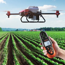 Bluetooth-käsianemometri ABS ja TPE-muovinen LED-taustavalaistu näyttö mittaa tuulennopeuden IP44-suojattu