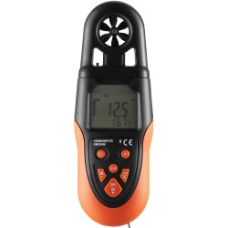 Bluetooth-käsianemometri ABS ja TPE-muovinen LED-taustavalaistu näyttö mittaa tuulennopeuden IP44-suojattu