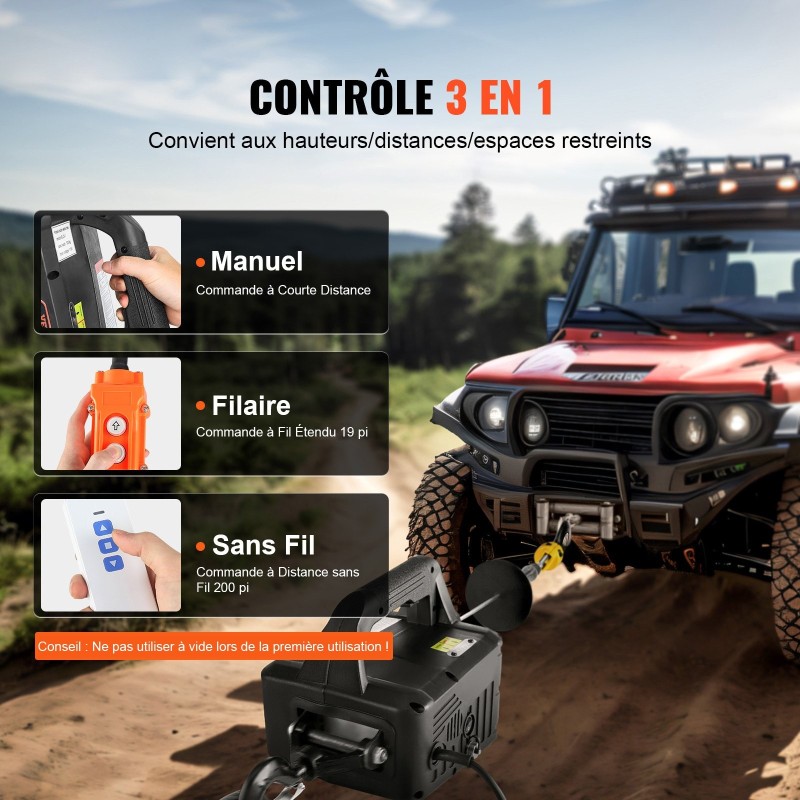 Sähkötalja 499 kg 1500 W kannettava kolme ohjaustapaa sinkitty teräsvaijeri 7 m