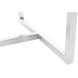 Monikäyttöinen pehmustettu istuinjakkara yhdistettävällä teräsrungolla