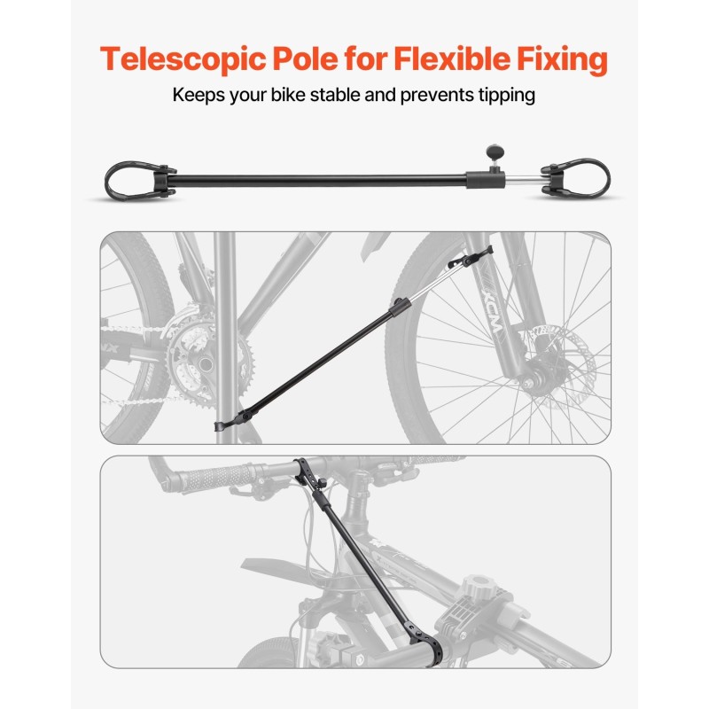 Pyörän huoltoteline Q195-teräs 29,9 kg kantavuus 835–1440 mm taittuva magneettinen työkalutarjotin