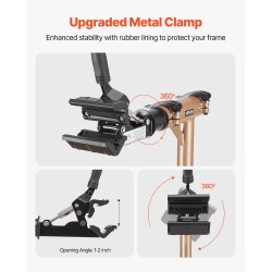 Pyörän huoltoteline teräs ja alumiini 49,9 kg kantavuus säädettävä korkeus 1025–1510 mm