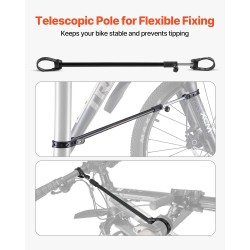 Pyörän huoltoteline teräs ja alumiini 49,9 kg kantavuus säädettävä korkeus 1025–1510 mm