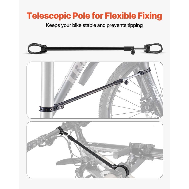 Pyörän huoltoteline teräs ja alumiini 49,9 kg kantavuus säädettävä korkeus 1025–1510 mm