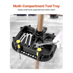 Pyörän huoltoteline teräs ja alumiini 49,9 kg kantavuus säädettävä korkeus 1025–1510 mm