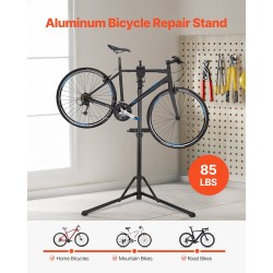 Pyöränhuoltoteline alumiiniseos säädettävä 1035–1630 mm korkeus 38,6 kg kantavuus magneettinen työkalutaso