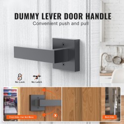 Ovenkahva neliömäinen sinkkiseos käännettävä 1 kappale mattamusta sisäoviin