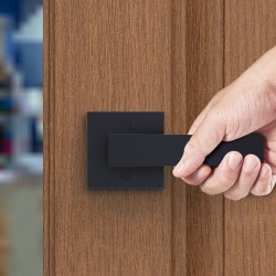 Ovenkahva neliömäinen sinkkiseos käännettävä 1 kappale mattamusta sisäoviin