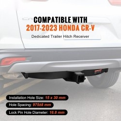 Vetokoukku luokka 3 Q455B-teräsputkirunko 2 tuuman vastaanotin Honda CR-V