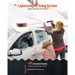 Lumiharja alumiinivarsi 1,2 m vaahtomuoviterä 45 cm liukumaton kahva