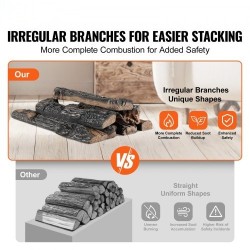 Keramiikkahalkosarja 8 kpl lämmönkestävä tammipuun ulkonäkö kaasukamiinoihin