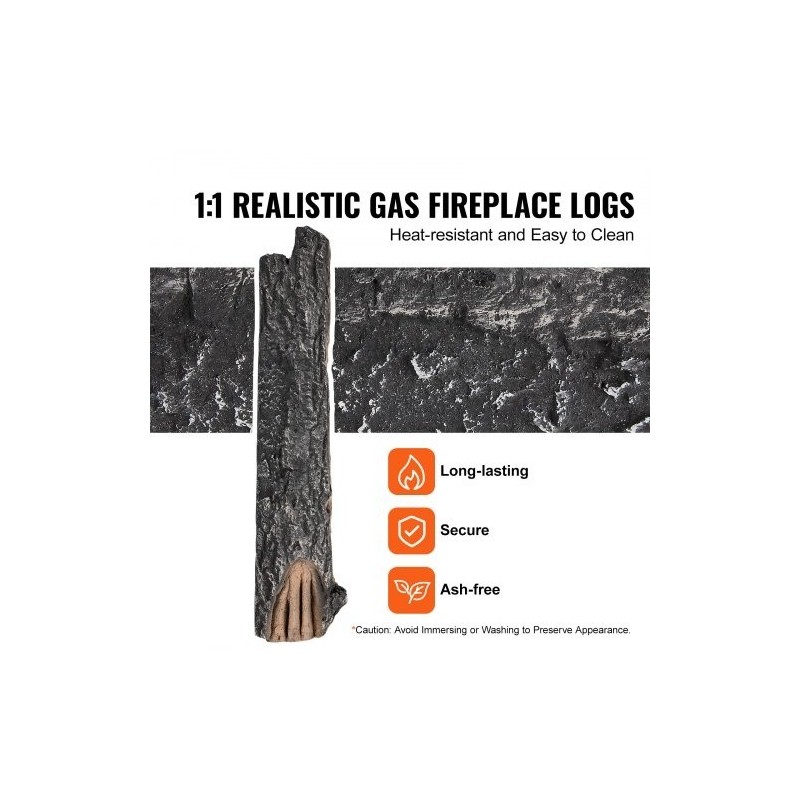 Keramiikkahalkosarja 8 kpl lämmönkestävä tammipuun ulkonäkö kaasukamiinoihin