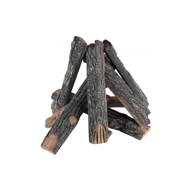 Keramiikkahalkosarja 8 kpl lämmönkestävä tammipuun ulkonäkö kaasukamiinoihin