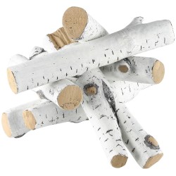 Keraamikuituiset koivupuut 6 kpl kaasutakkaan sisä ja ulkokäyttöön