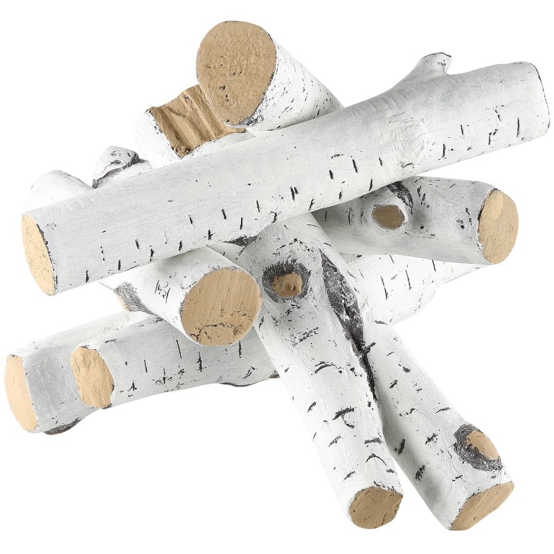 Keraamikuituiset koivupuut 6 kpl kaasutakkaan sisä ja ulkokäyttöön