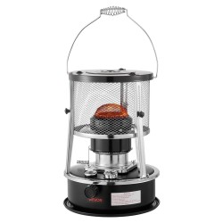 Siirrettävä kerosiinilämmitin ja liesi 9000 BTU 19 L säädettävä liekki musta