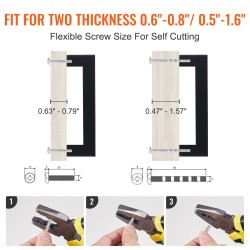 Kaapinvetimet 30 kappaletta ruostumaton teräs 76 mm reikäväli mattamusta poraton asennus