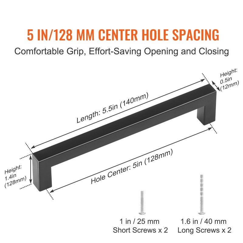 Vetimet 30 kappaletta ruostumattomasta teräksestä 128 mm kaappeihin ja laatikoihin